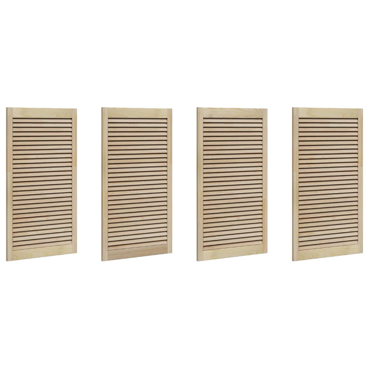 Vidaxl kastdeur 4 pcs naturel 110 x 2,1 x 59,5 cm massief grenenhout