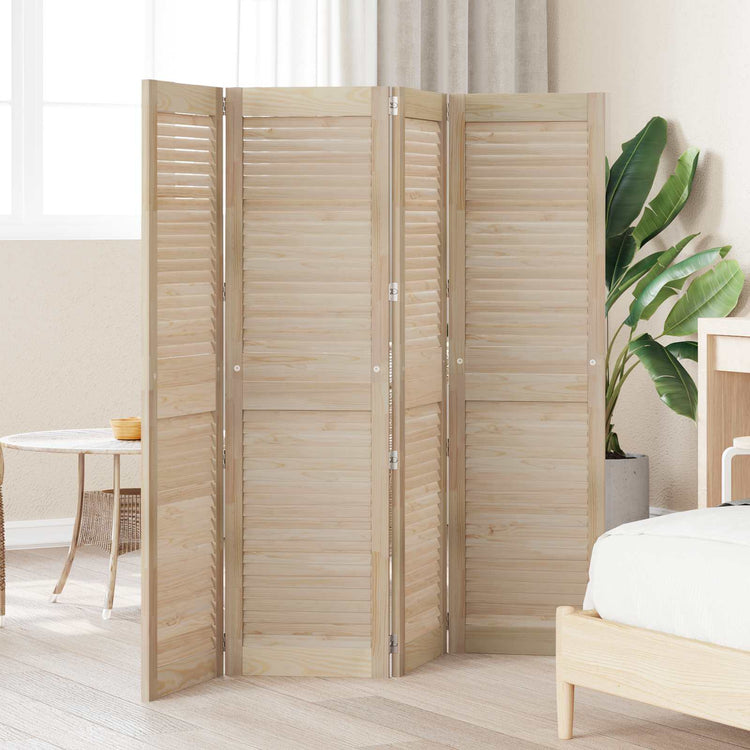 Vidaxl kastdeur 4 st naturel 140,5 x 39,5 cm massief grenenhout