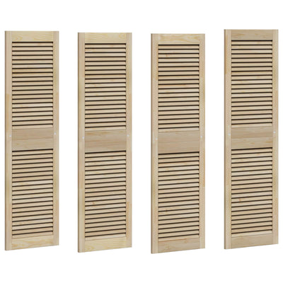 Vidaxl kastdeur 4 st naturel 140,5 x 39,5 cm massief grenenhout
