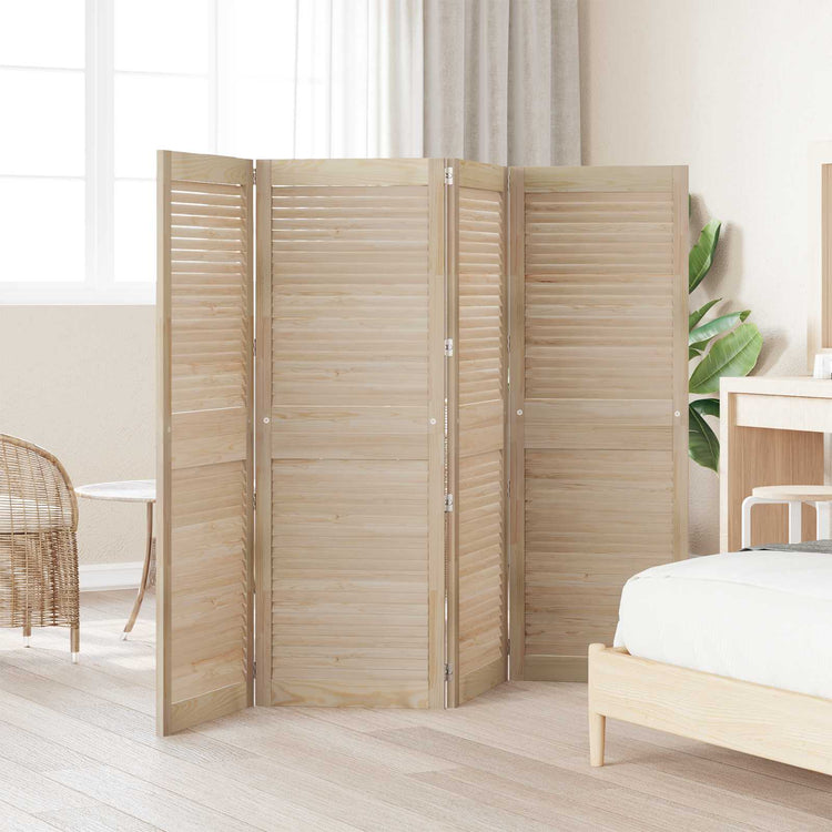 Vidaxl kastdeur 4 st naturel 140,5 x 49,5 cm massief grenenhout
