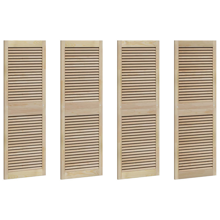 Vidaxl kastdeur 4 st naturel 140,5 x 49,5 cm massief grenenhout