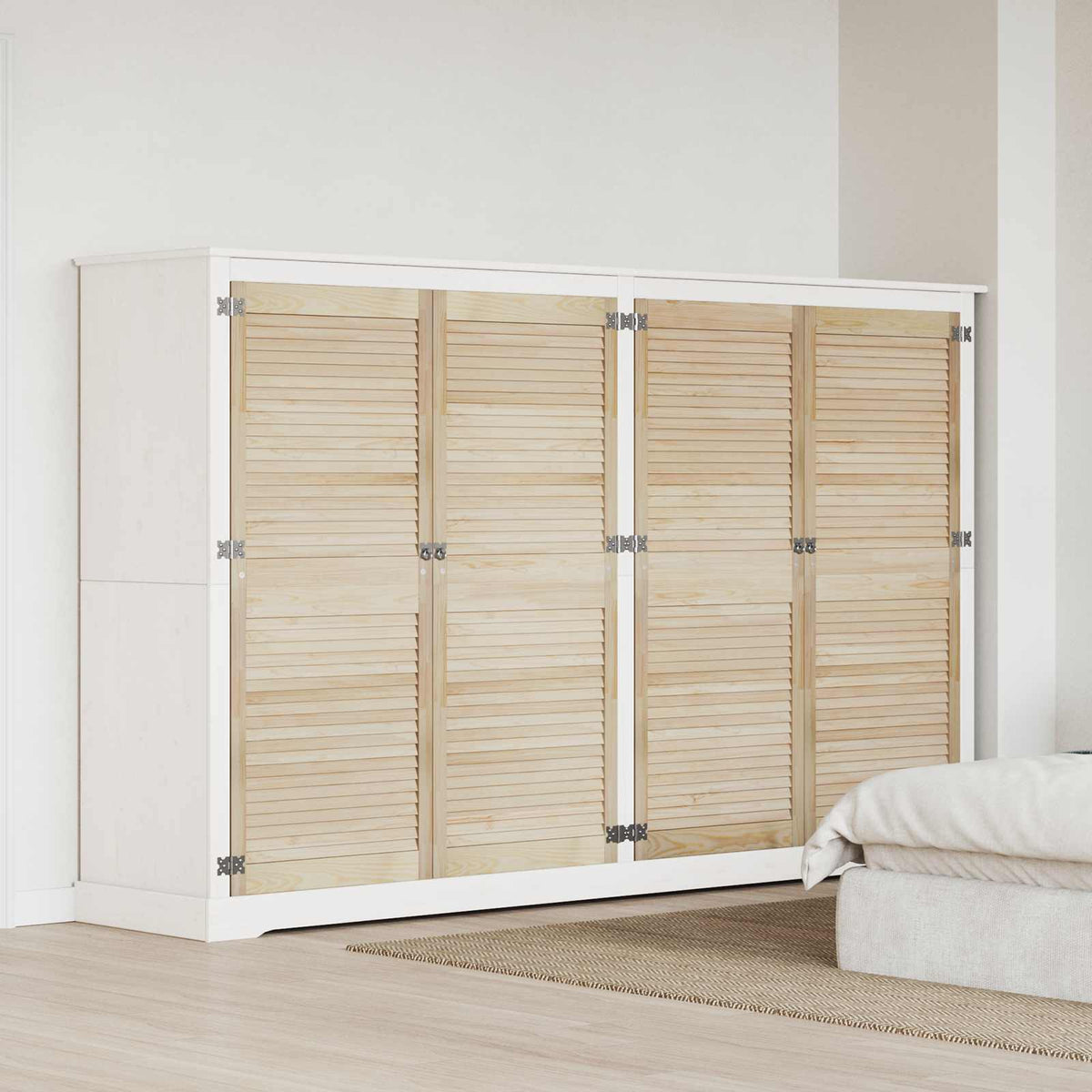 Vidaxl kastdeur 4 st naturel 140,5 x 59,5 cm massief grenenhout