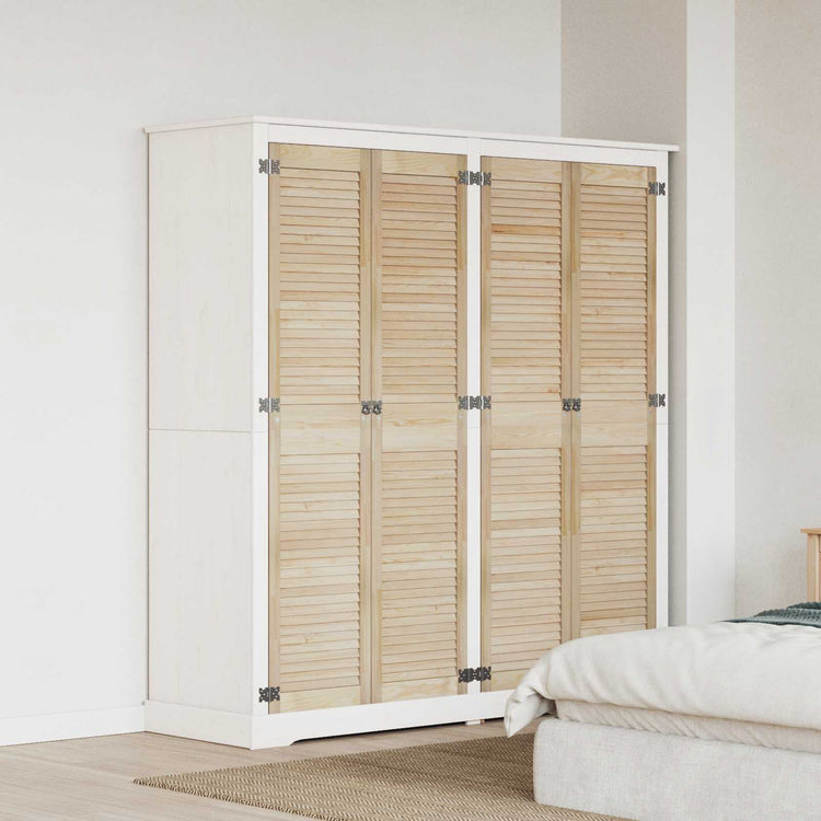 Vidaxl kastdeur 4 st naturel 170 x 39,5 cm massief grenenhout
