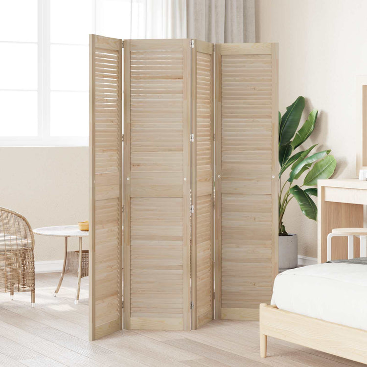 Vidaxl kastdeur 4 st naturel 170 x 39,5 cm massief grenenhout
