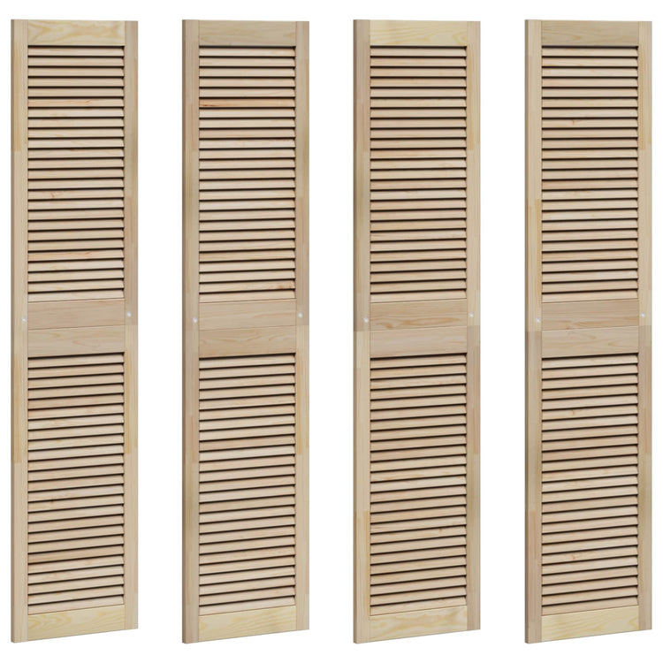 Vidaxl kastdeur 4 st naturel 170 x 39,5 cm massief grenenhout
