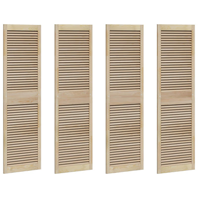 Vidaxl kastdeur 4 pcs naturel 170 x 2,1 x 49,5 cm massief grenenhout