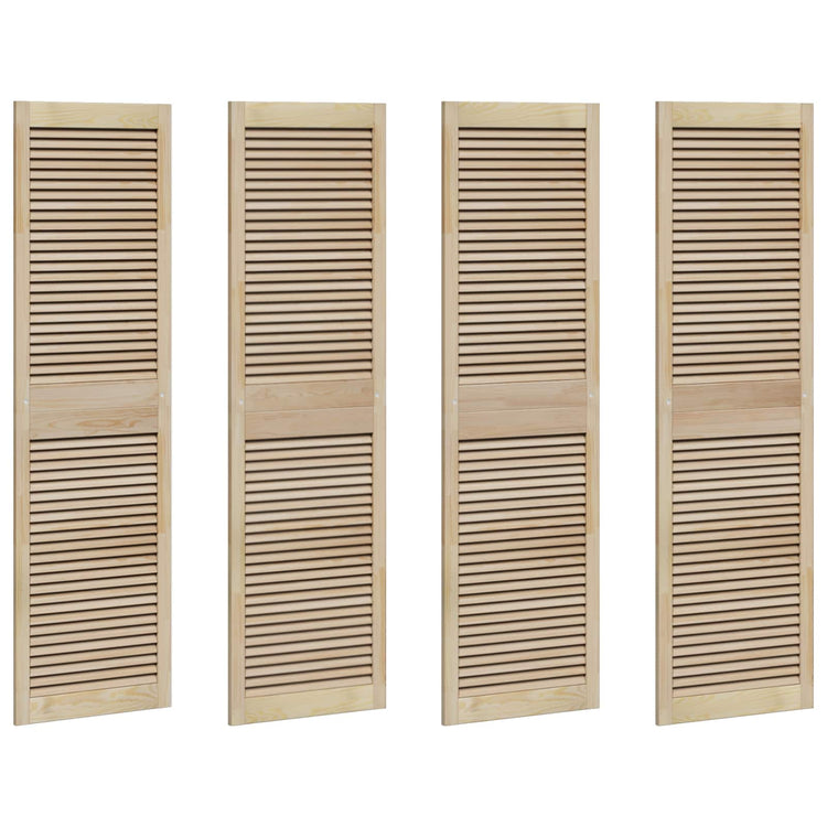 Vidaxl kastdeur 4 st naturel 170 x 49,5 cm massief grenenhout