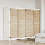 Vidaxl kastdeur 4 pcs naturel 170 x 2,1 x 59,5 cm massief grenenhout - afbeelding 1