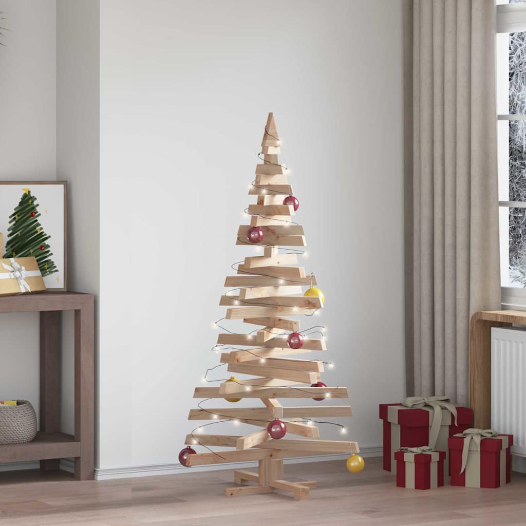 Vidaxl kerstbomen met standaard naturel 150 cm massief grenenhout