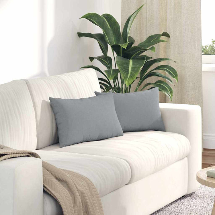 Vidaxl sofa kussens 2 st stof lichtgrijs 50 x 30 cm