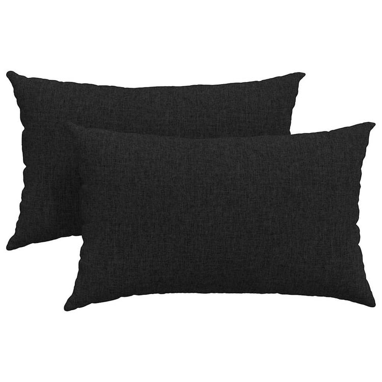 Vidaxl sofa kussens 2 st stof zwart 50 x 30 cm