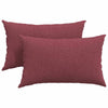 Vidaxl sofa kussens 2 pcs wijnrood 50 x 30 cm stof