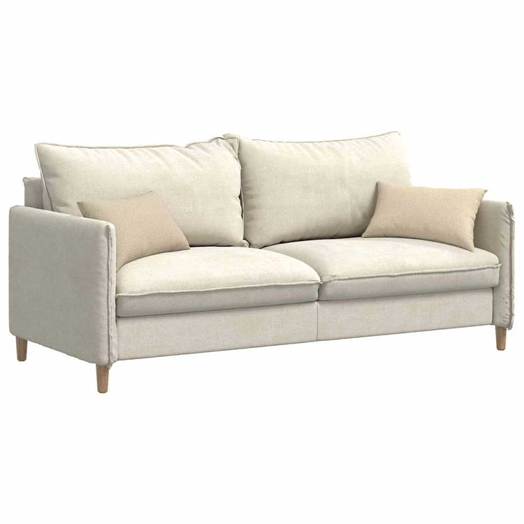 Vidaxl sofa kussens 2 st stof crème 50 x 30 cm