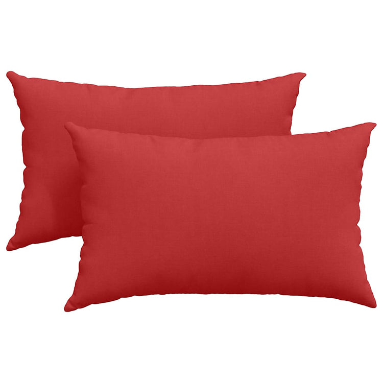 Vidaxl sofa kussens 2 st stof rood 50 x 30 cm