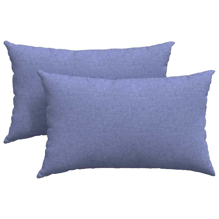 Vidaxl sofa kussens 2 st stof jeans blauw 50 x 30 cm