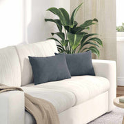 Vidaxl sofa kussens 2 stuks donkergrijs 50 x 30 cm cordstof - afbeelding 1