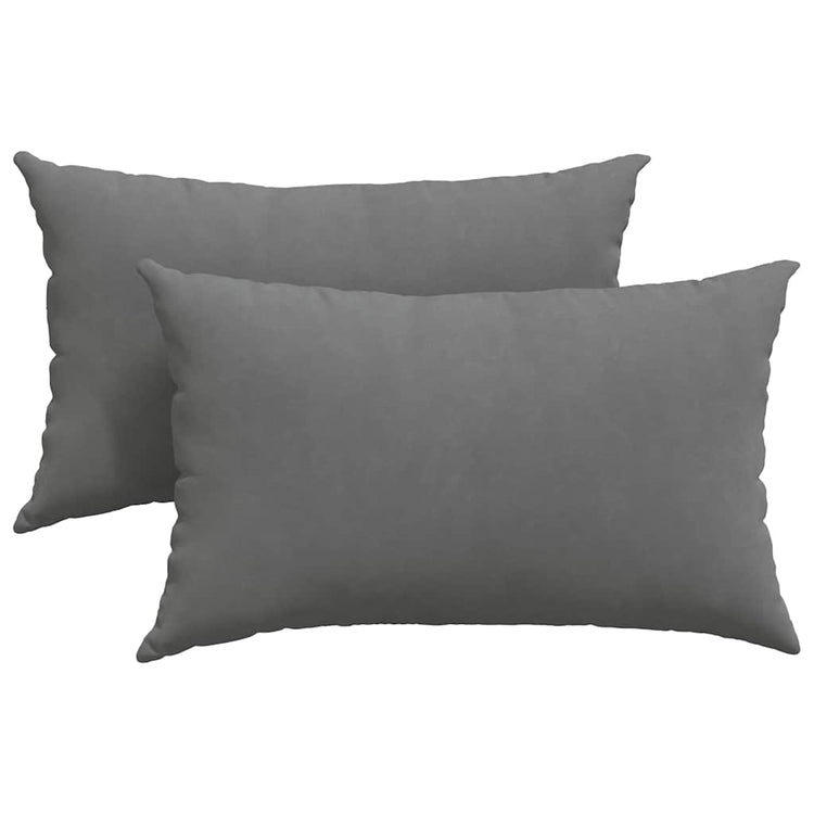 Vidaxl sofa kussens 2 st stof donkergrijs 50 x 30 cm