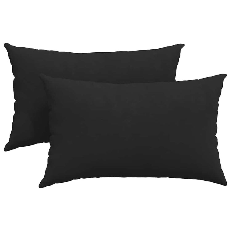 Vidaxl sofa kussens 2 st stof zwart 50 x 30 cm