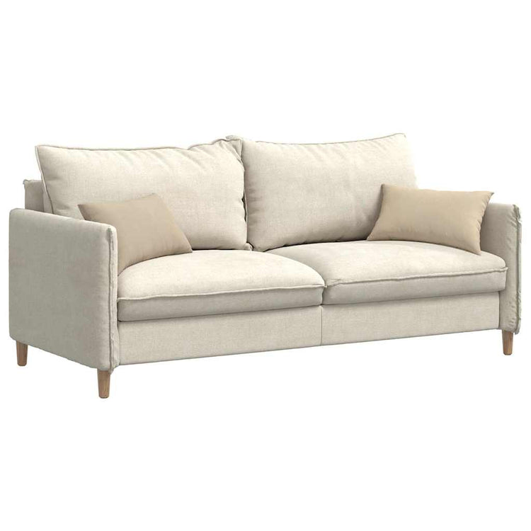 Vidaxl sofa kussens 2 st stof crème 50 x 30 cm
