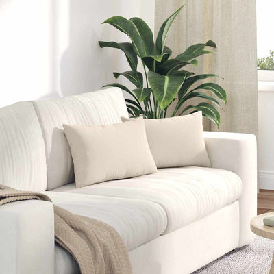 Vidaxl sofa kussens 2 st stof beige 50 x 30 cm