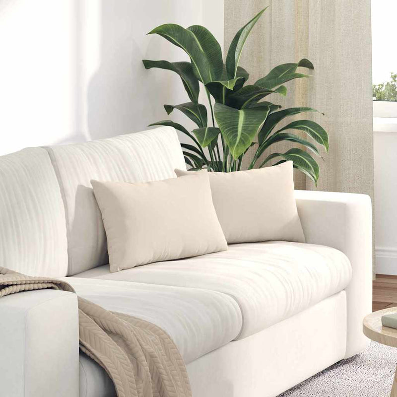 Vidaxl sofa kussens 2 stuks beige 50 x 30 cm stof