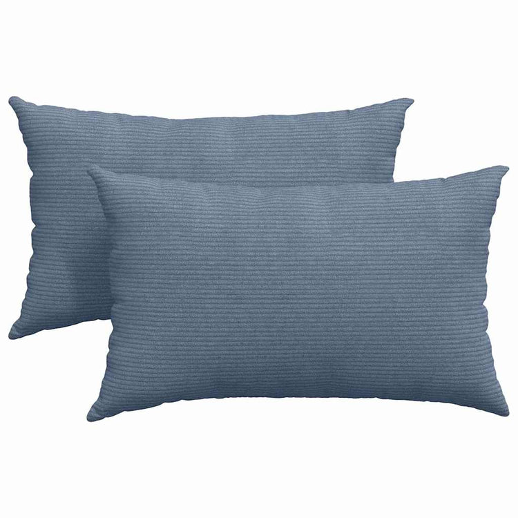 Vidaxl sofa kussens 2 stuks blauw 50 x 30 cm cordstof