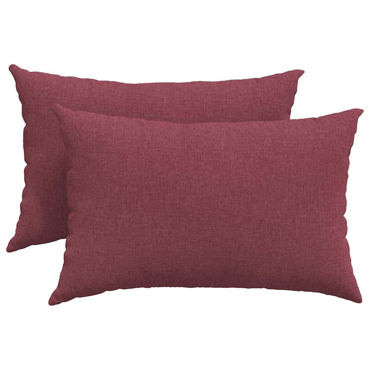 Vidaxl sofa kussens 2 st stof wijnrood 60 x 40 cm