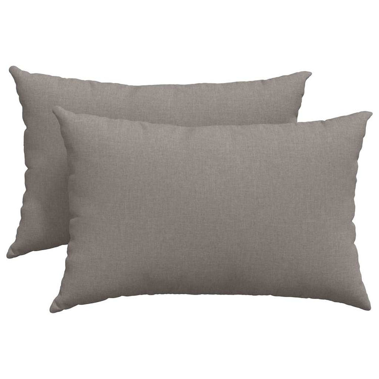 Vidaxl sofa kussens 2 st stof taupe 60 x 40 cm
