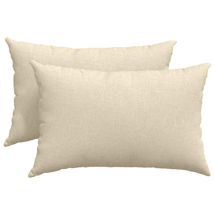 Vidaxl sofa kussens 2 st stof crème 60 x 40 cm
