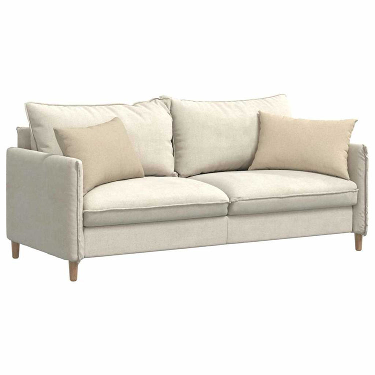 Vidaxl sofa kussens 2 st stof crème 60 x 40 cm
