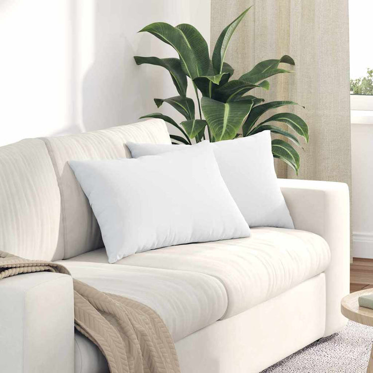 Vidaxl sofa kussens 2 st stof wit 60 x 40 cm