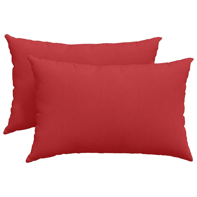 Vidaxl sofa kussens 2 st stof rood 60 x 40 cm