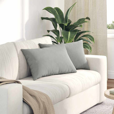 Vidaxl sofa kussens 2 st stof lichtgrijs 60 x 40 cm
