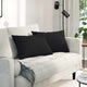 Vidaxl sofa kussens 2 stuks zwart 60 x 40 cm stof