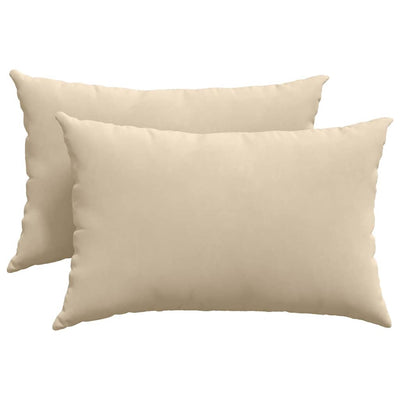 Vidaxl sofa kussens 2 st stof crème 60 x 40 cm
