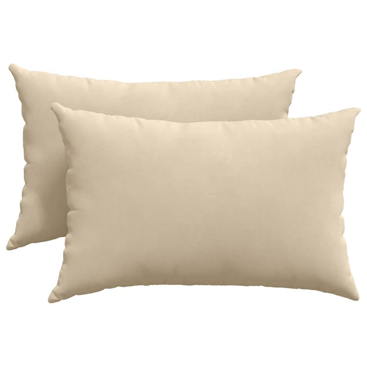 Vidaxl sofa kussens 2 st stof crème 60 x 40 cm