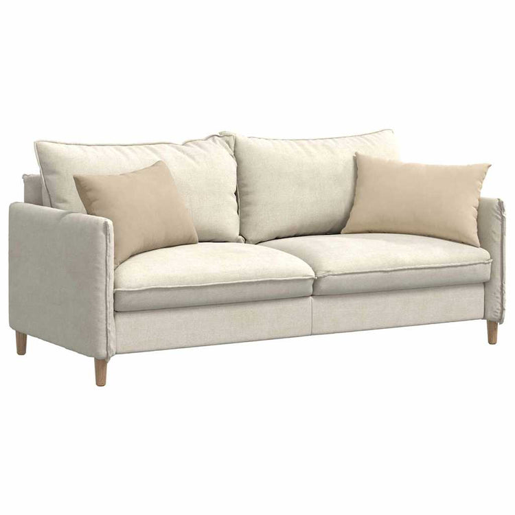Vidaxl sofa kussens 2 st stof crème 60 x 40 cm