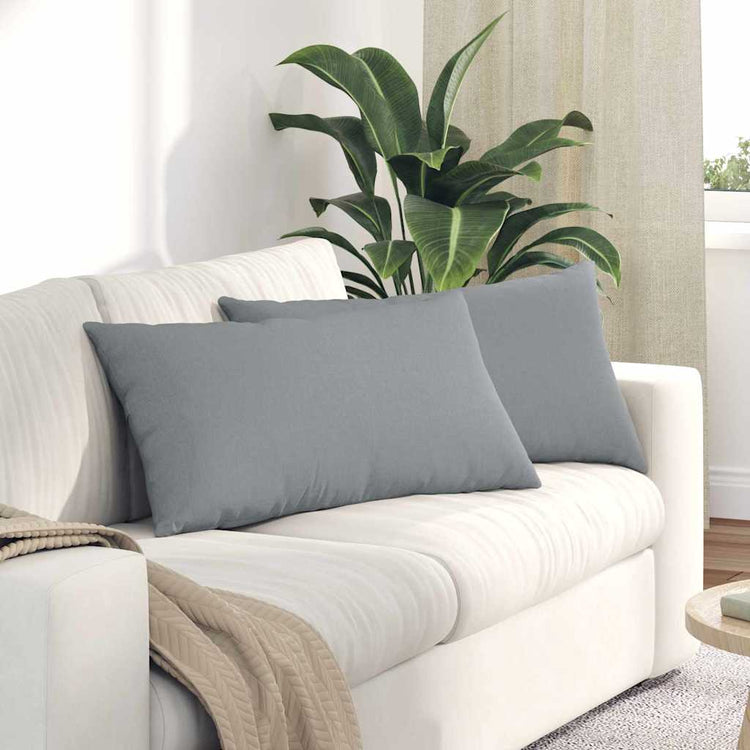 Vidaxl sofa kussens 2 st stof lichtgrijs 80 x 40 cm