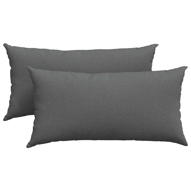 Vidaxl sofa kussens 2 st stof donkergrijs 80 x 40 cm