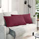 Vidaxl sofa kussens 2 pcs wijnrood 80 x 40 cm stof