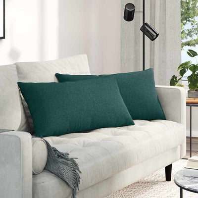 Vidaxl sofa kussens 2 st stof donkergroen 80 x 40 cm