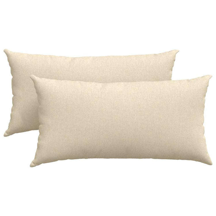 Vidaxl sofa kussens 2 st stof crème 80 x 40 cm