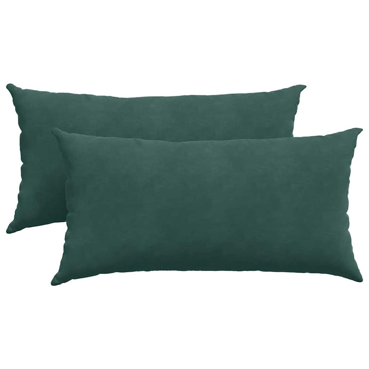 Vidaxl sofa kussens 2 stuks donkergroen 80 x 40 cm cordstof