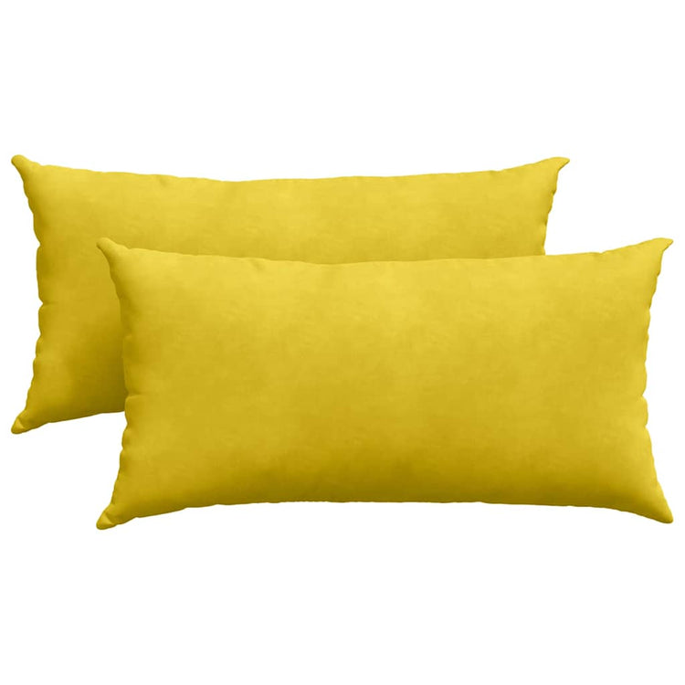Vidaxl sofa kussens 2 stuks geel 80 x 40 cm cordstof
