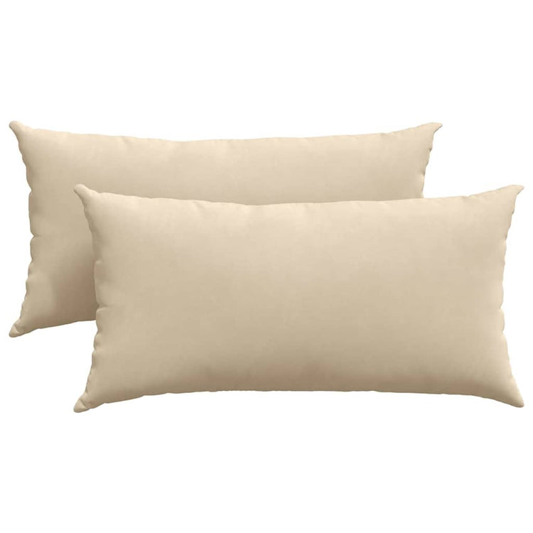 Vidaxl sofa kussens 2 st stof crème 80 x 40 cm