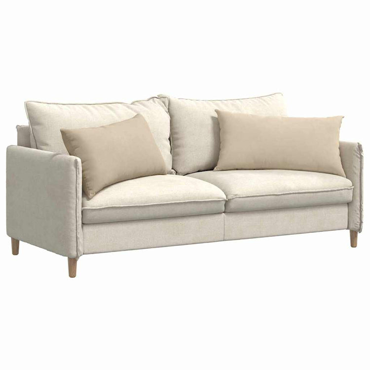 Vidaxl sofa kussens 2 st stof crème 80 x 40 cm