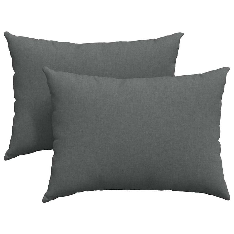 Vidaxl sofa kussens 2 pcs donkergrijs 70 x 50 cm stof