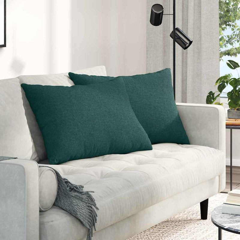 Vidaxl sofa kussens 2 pcs donkergroen 70 x 50 cm stof