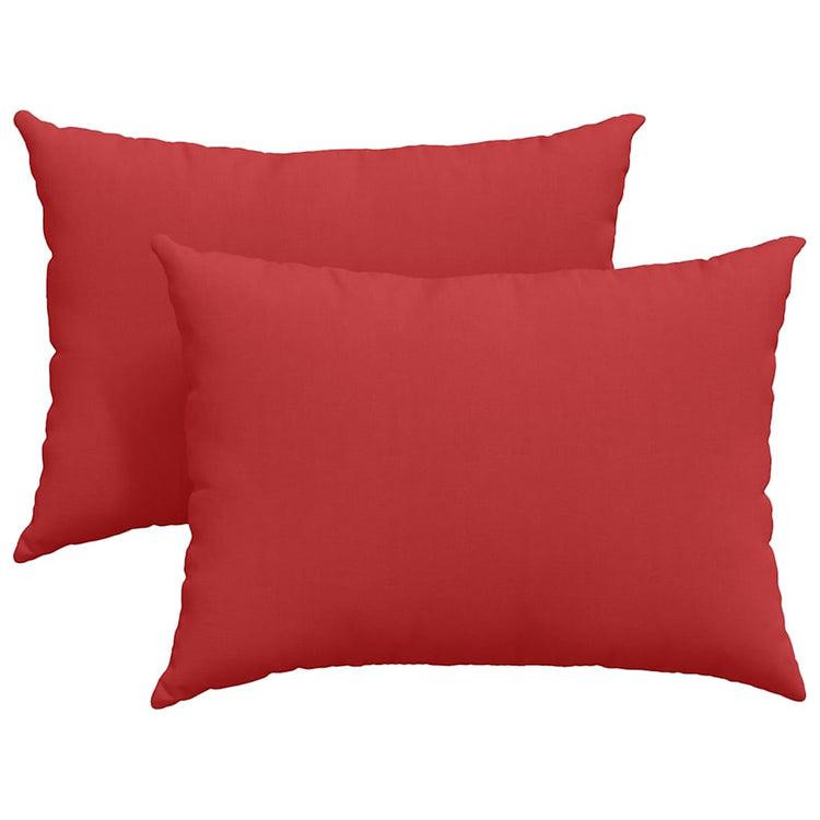 Vidaxl sofa kussens 2 st stof rood 70 x 50 cm