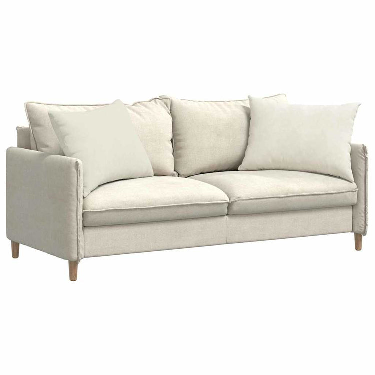 Vidaxl sofa kussens 2 stuks crème 70 x 50 cm cordstof